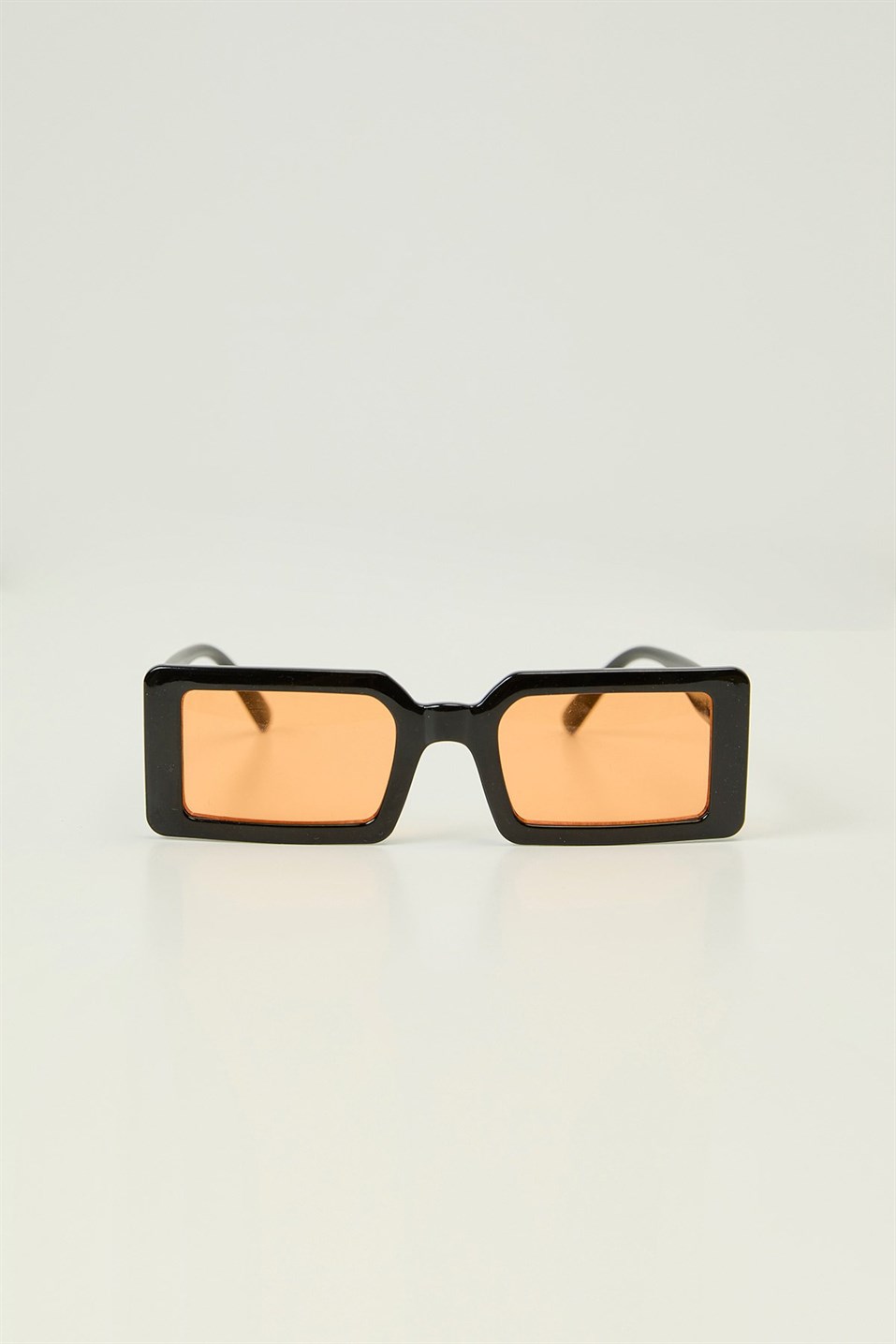 Orange Yellow Rectangular Frame Pc Lens Glasses