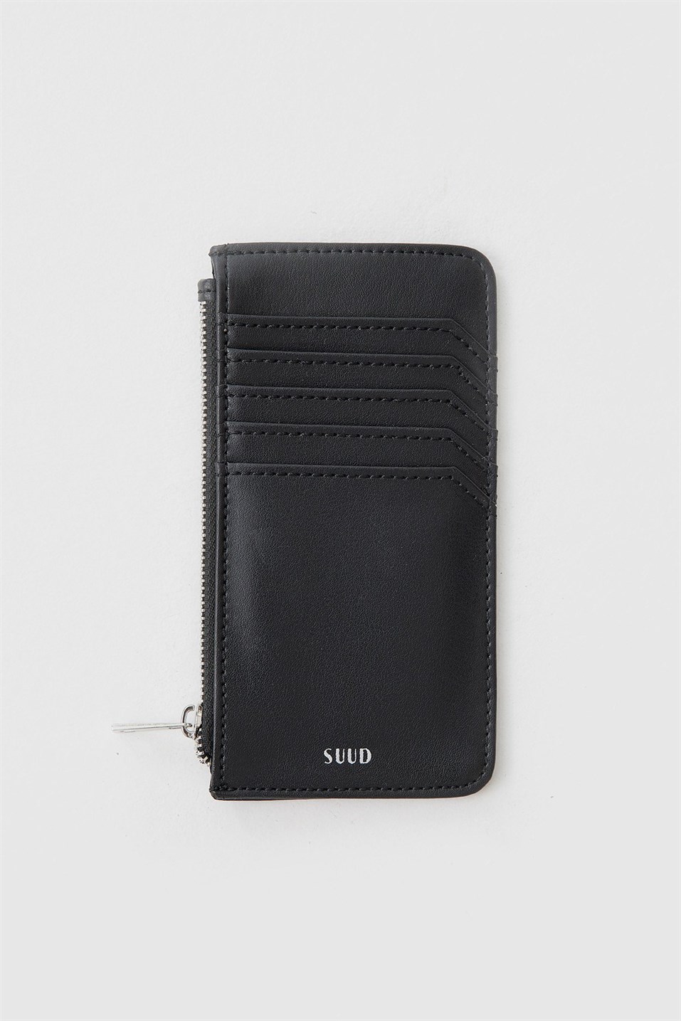 Black Zipper Detailed Card Holder