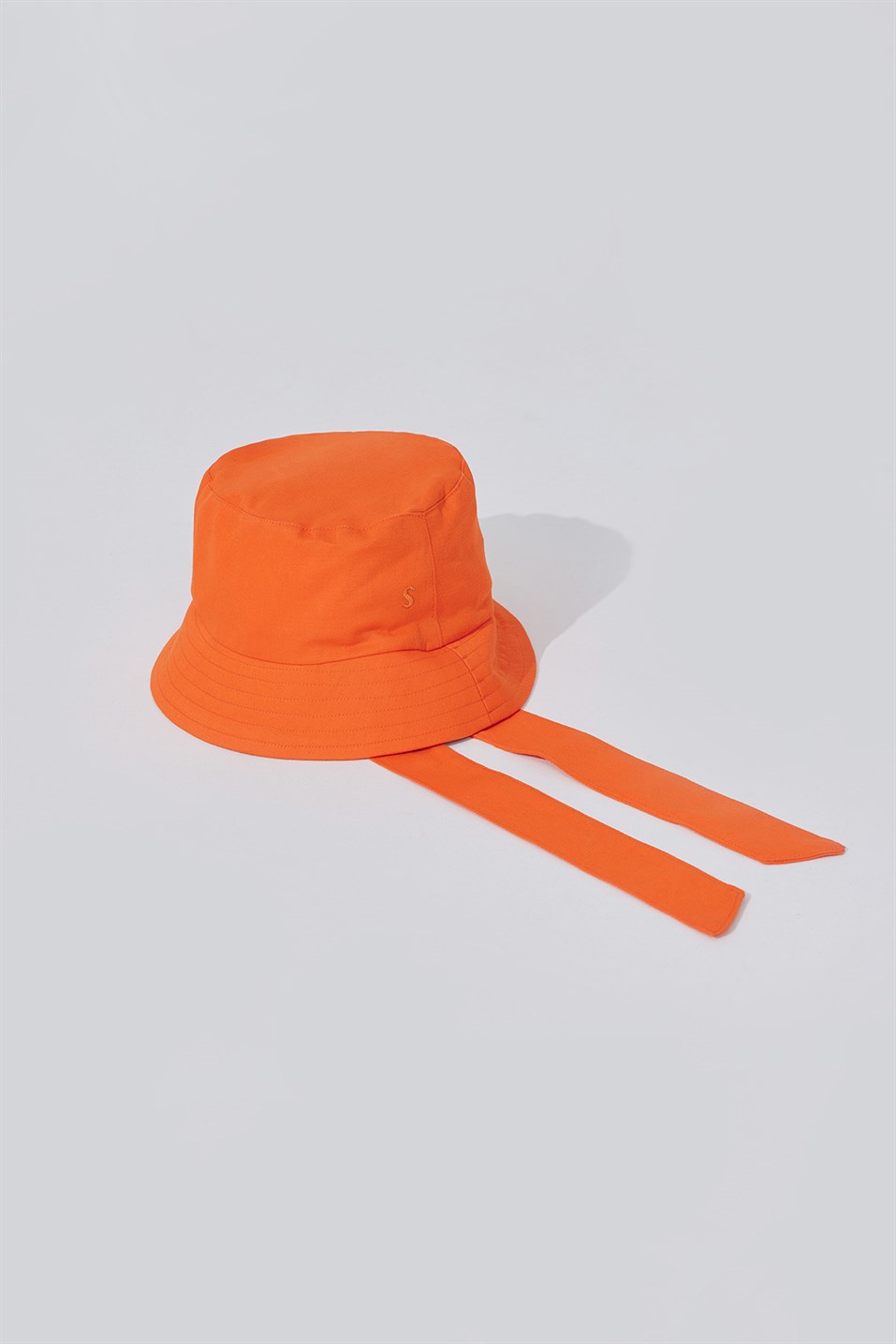 Turuncu Nakışlı Bucket Şapka