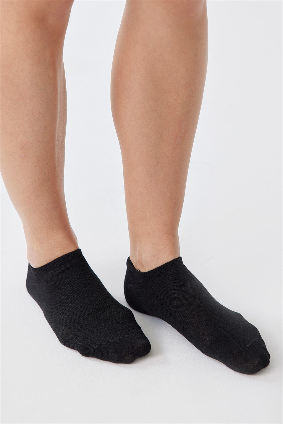 Black Cotton Booties Socks