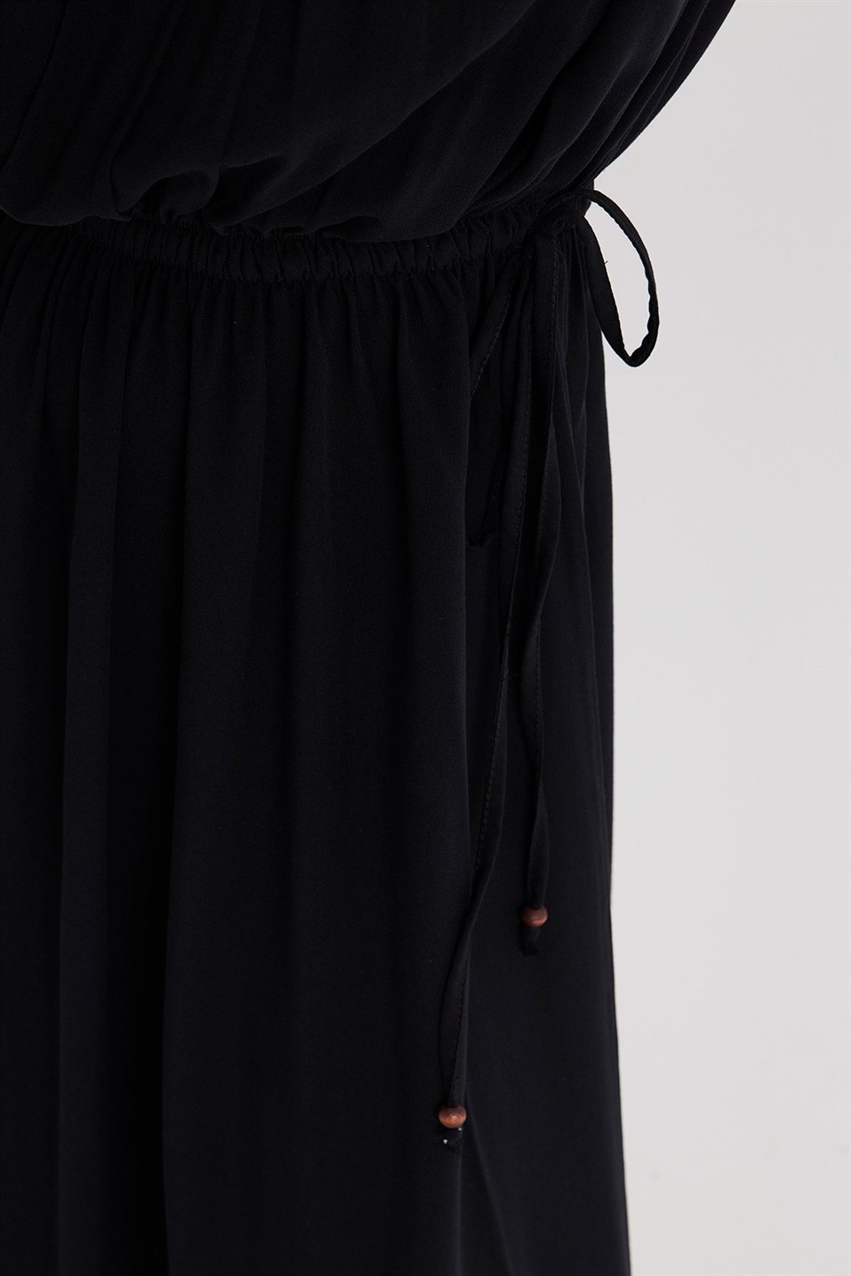 Black Sara Pleated Dress