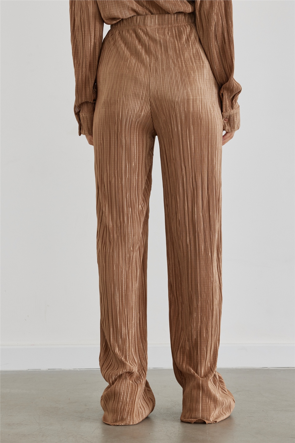 Light Brown Pleated Trousers